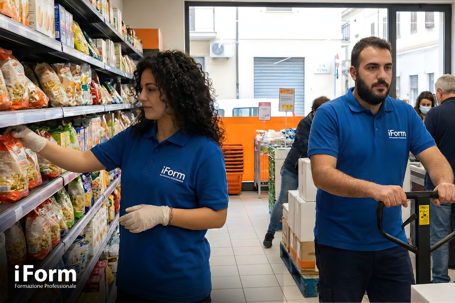 Corso di formazione specifico per la sicurezza dei lavoratori (Rischio basso) per addetti al supermercato nel settore commercio